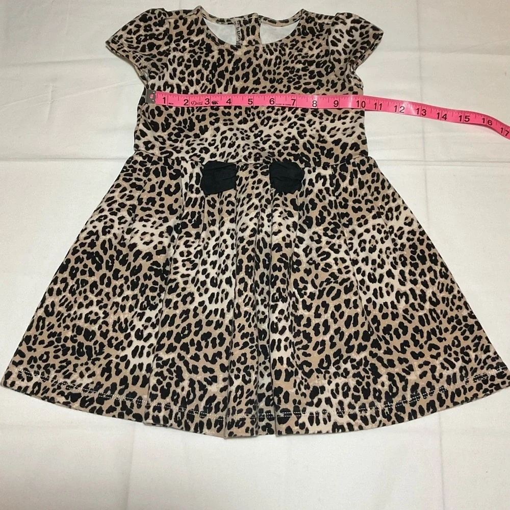 Gymboree Girls 3T Short Sleeve Brown Leopard Animal Print Ponte Dress